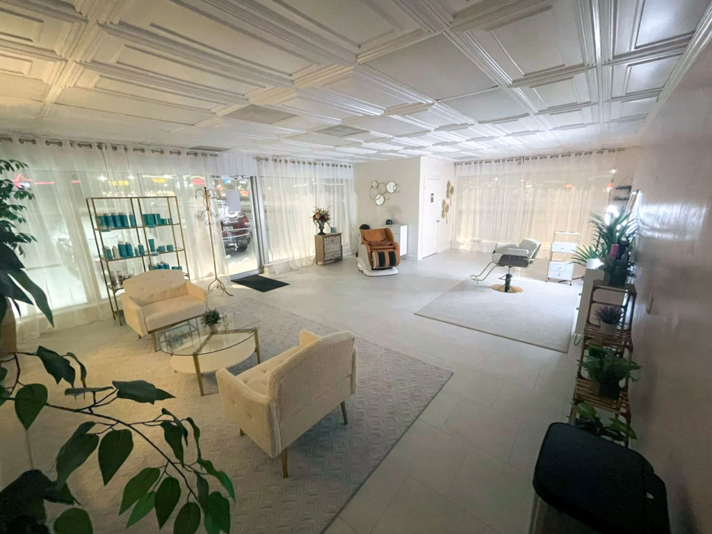 Urban Vintage Hair Studio Interior in Cedar Rapids, Iowa