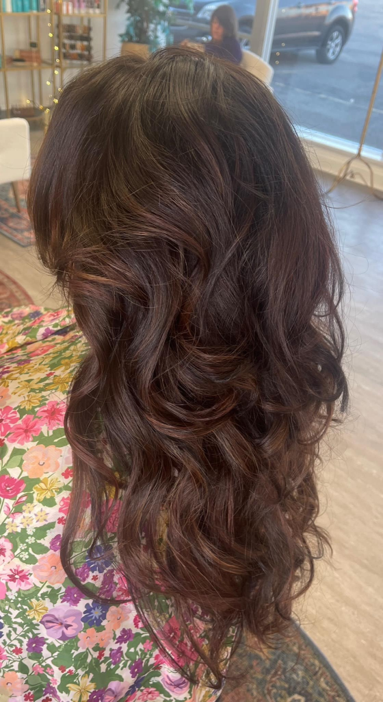 Finished haircut and color by Urban Vintage Hair Studio