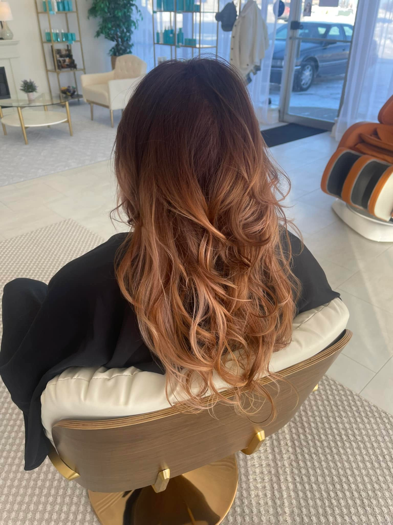 Finished haircut and color by Urban Vintage Hair Studio